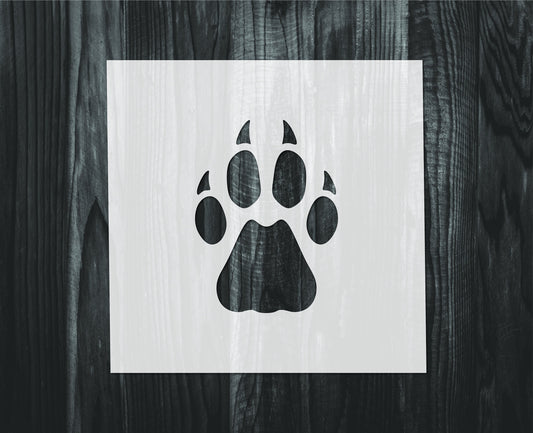 Cheetah Paw Print stencil, Mylar reusable stencil, Stencil, FAST SHIPPING