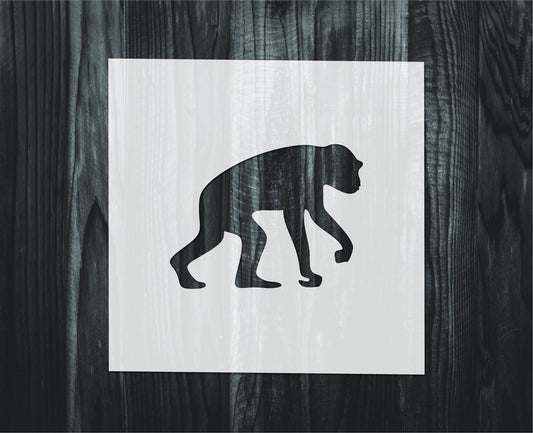 Chimpanzee stencil, Mylar reusable stencil, Stencil, FAST SHIPPING