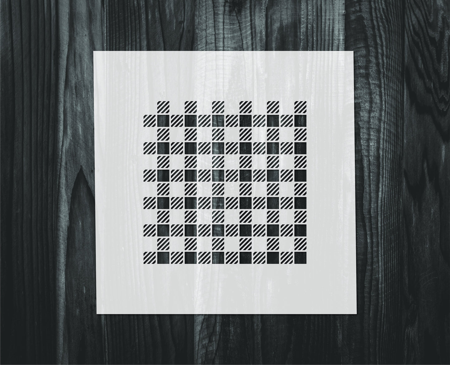 Plaid stencil, Mylar reusable stencil, Stencil, FAST SHIPPING