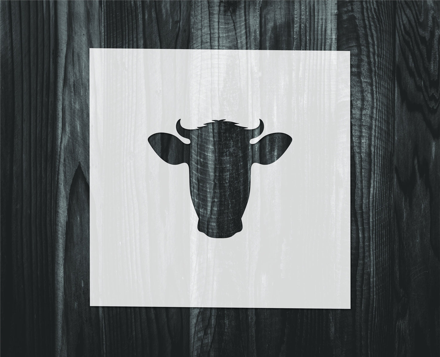 Cow head stencil, Mylar reusable stencil, Stencil, FAST SHIPPING