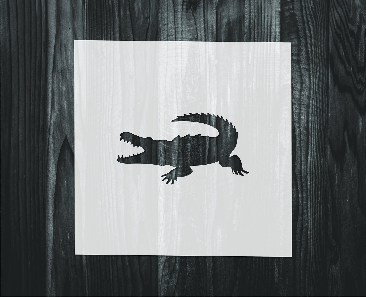 Crocodile stencil, Mylar reusable stencil, Stencil, FAST SHIPPING