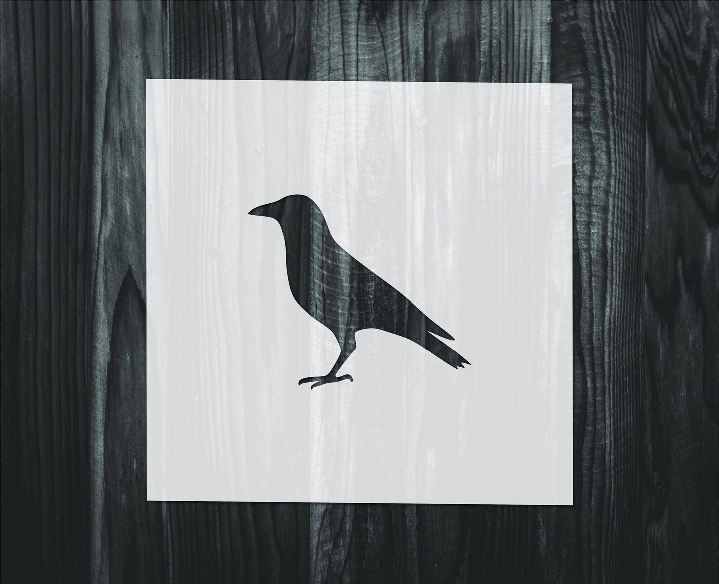 Crow stencil, Mylar reusable stencil, Stencil, FAST SHIPPING