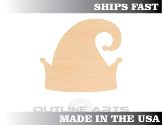 Unfinished Wooden Elf Hat Shape | Craft Supply **Bulk Pricing Available**  SHIPS FAST*thicknesses are NOMINAL*