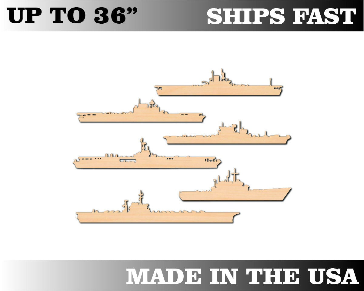 Unfinished Wooden Aircraft Carrier Shape | Craft Supply **Bulk Pricing Available**  SHIPS FAST*thicknesses are NOMINAL*