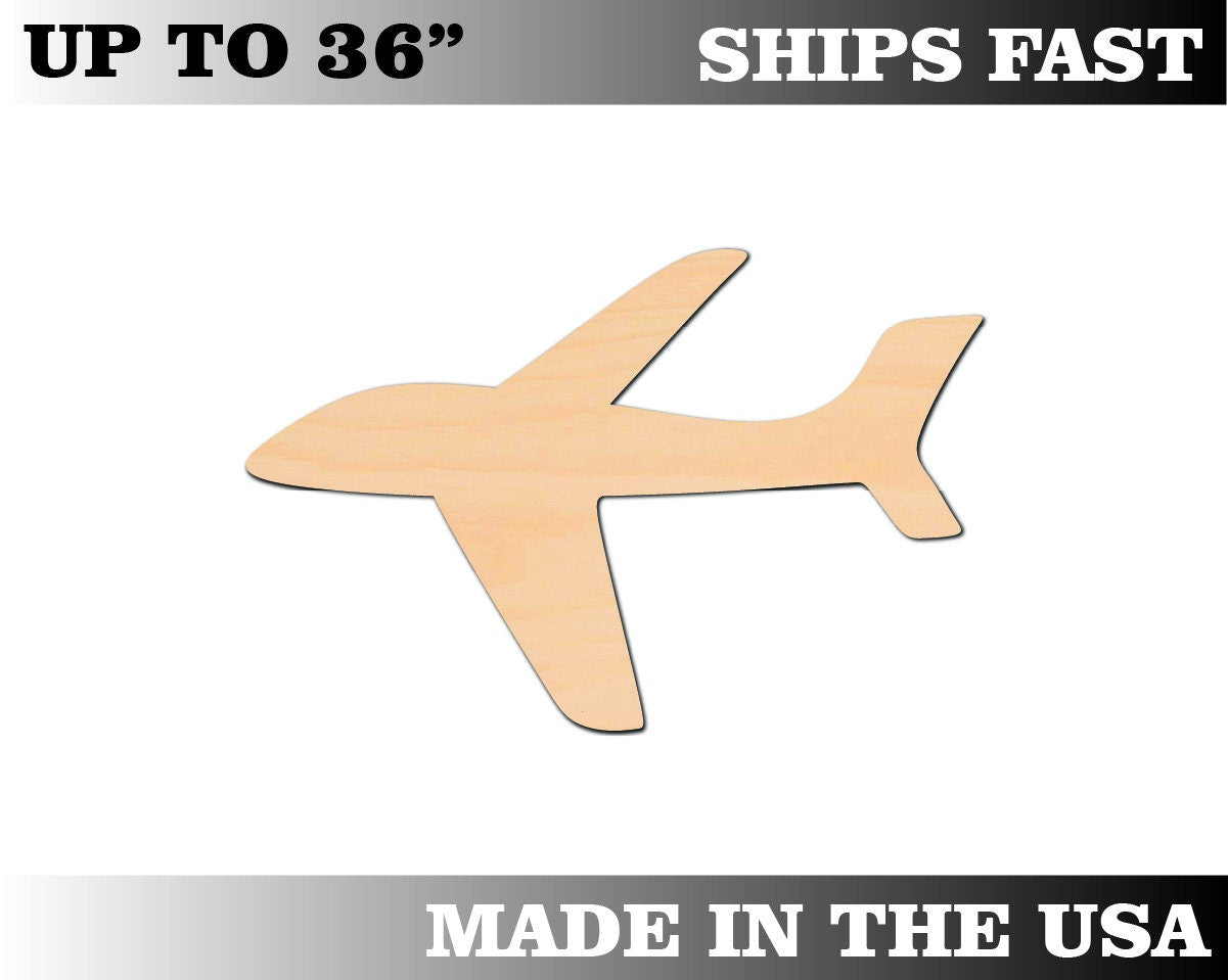 Unfinished Wooden Airplane Shape | Craft Supply **Bulk Pricing Available**  SHIPS FAST*thicknesses are NOMINAL*