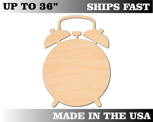 Unfinished Wooden Alarm Clock  Shape | Craft Supply **Bulk Pricing Available**  SHIPS FAST*thicknesses are NOMINAL*