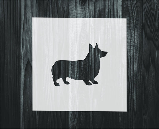 Corgi stencil, Mylar reusable stencil, Stencil, FAST SHIPPING