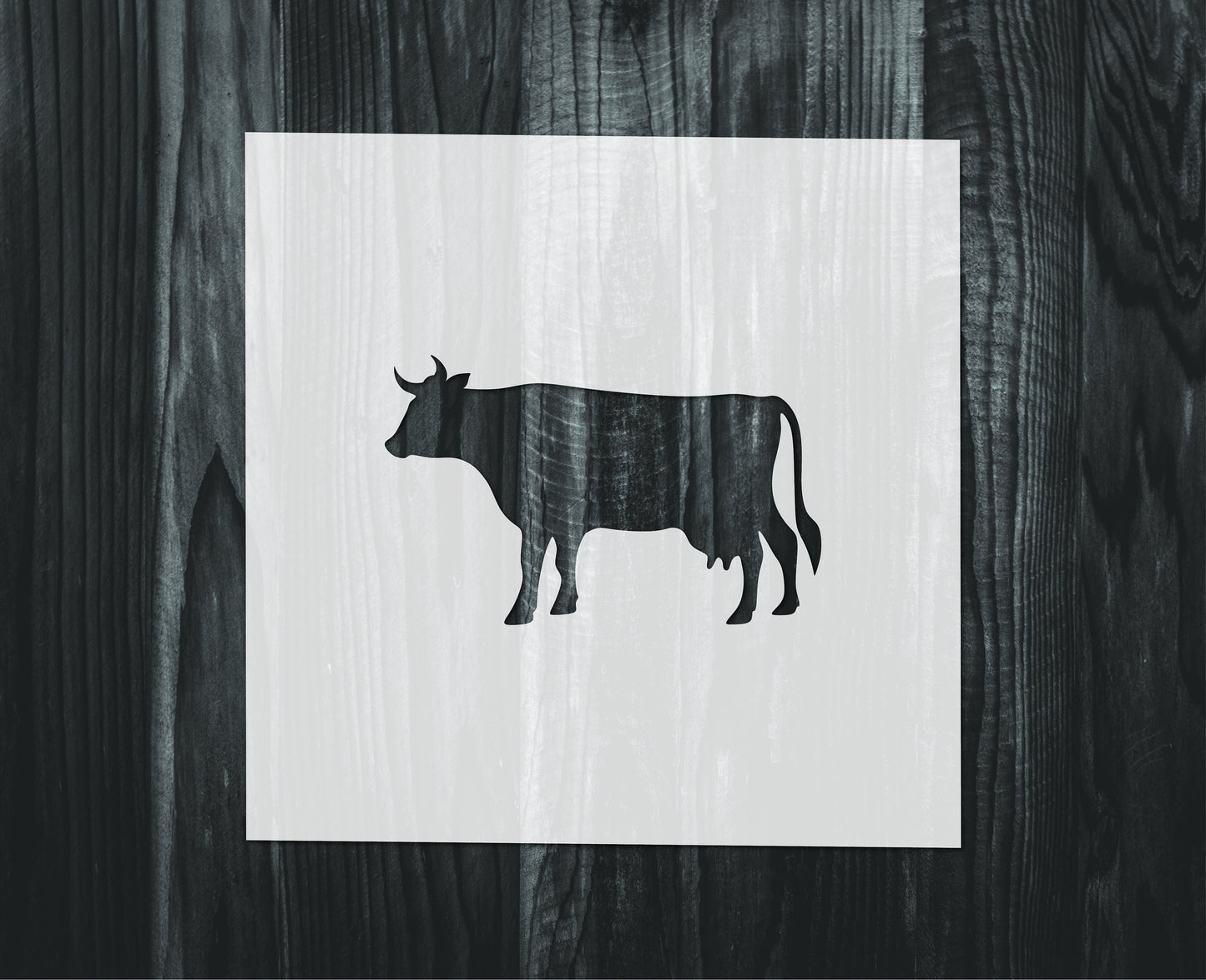 Cow stencil, Mylar reusable stencil, Stencil, FAST SHIPPING