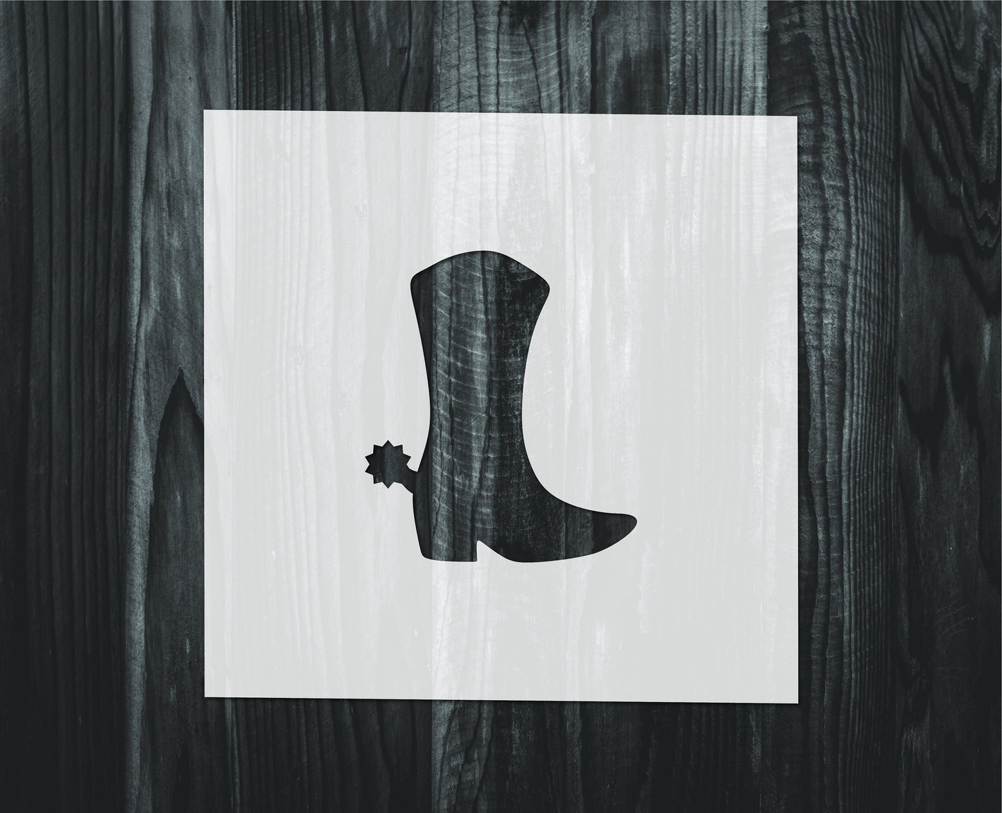 Cowboy boot stencil, Mylar reusable stencil, Stencil, FAST SHIPPING