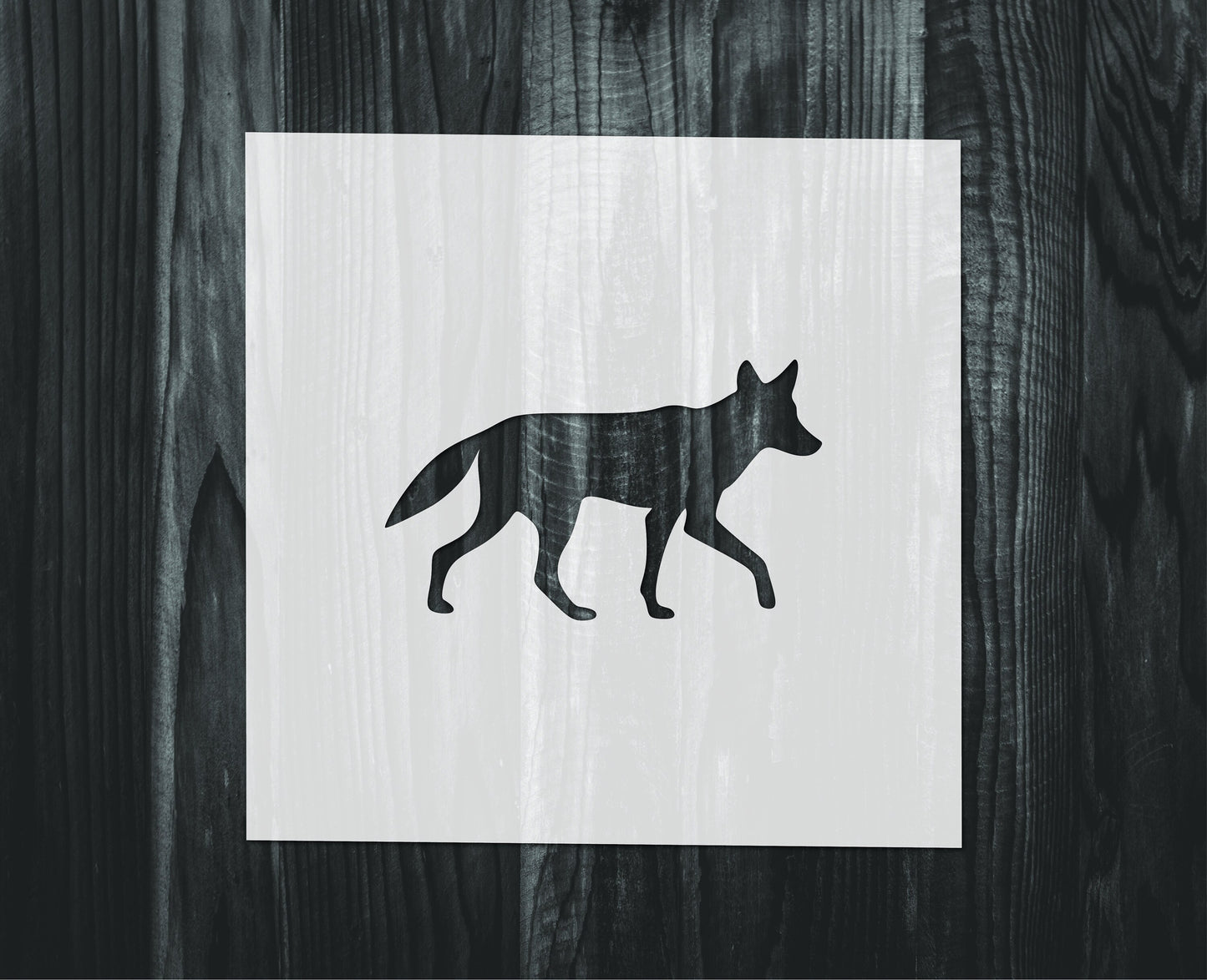 Coyote stencil, Mylar reusable stencil, Stencil, FAST SHIPPING