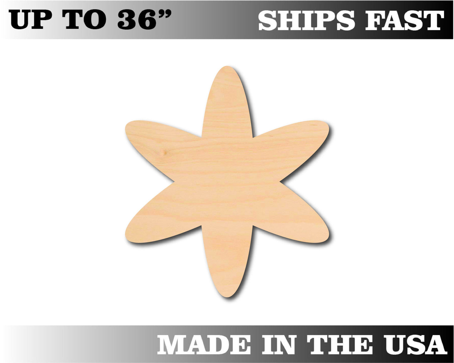 Unfinished Wooden Asterisk Shape | Craft Supply **Bulk Pricing Available**  SHIPS FAST*thicknesses are NOMINAL*