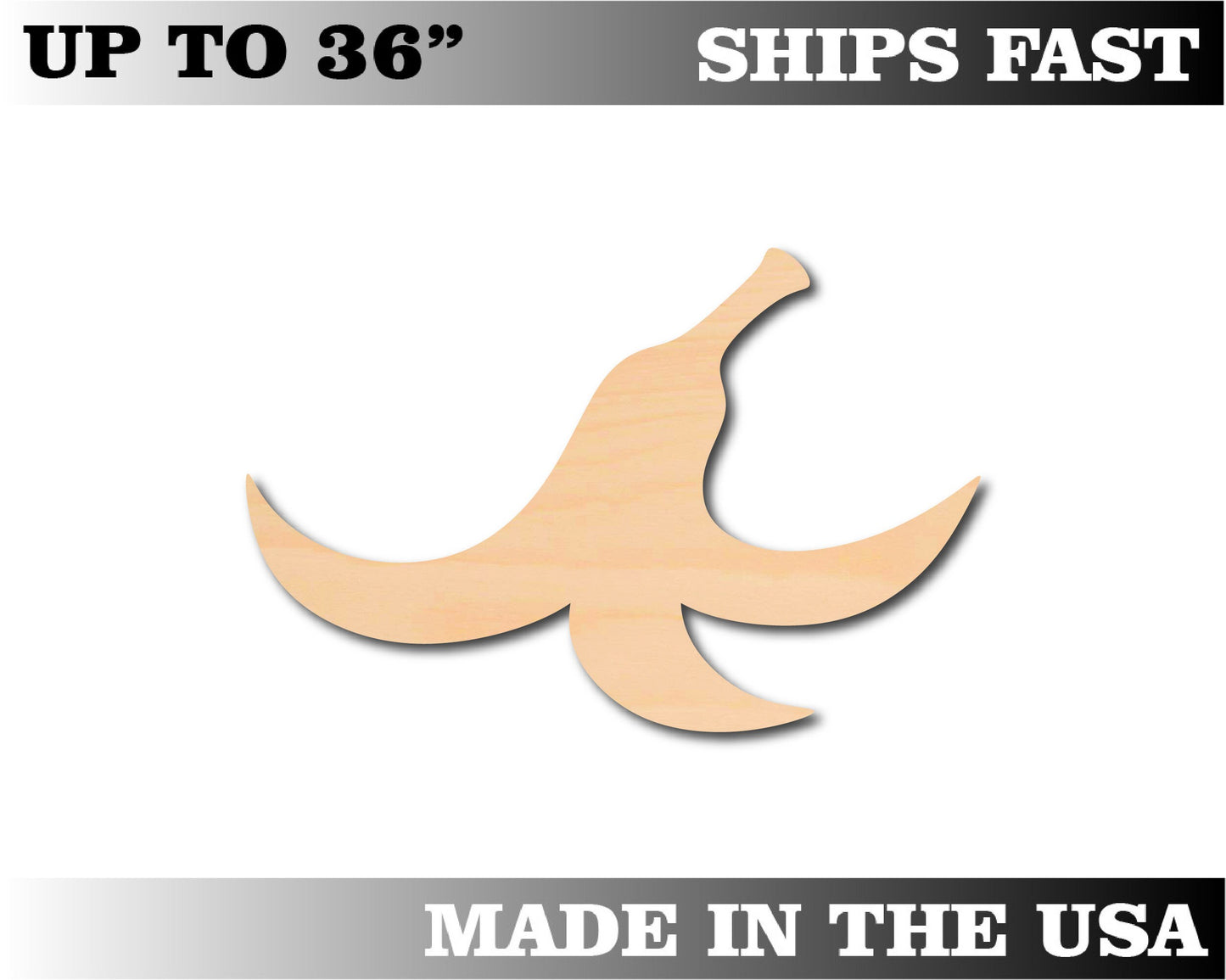 Unfinished Wooden Banana Peel Shape | Craft Supply **Bulk Pricing Available**  SHIPS FAST*thicknesses are NOMINAL*