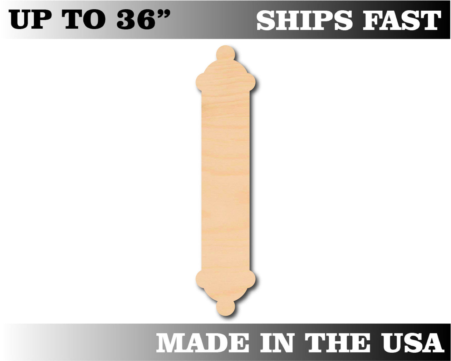 Unfinished Wooden Barber Pole Shape | Craft Supply **Bulk Pricing Available**  SHIPS FAST*thicknesses are NOMINAL*