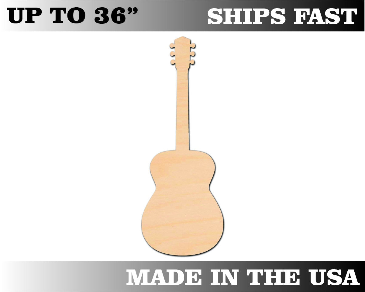 Unfinished Wooden Acoustic Guitar Shape | Craft Supply **Bulk Pricing Available**  SHIPS FAST*thicknesses are NOMINAL*