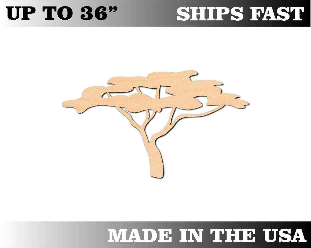 Unfinished Wooden African Tree Shape | Craft Supply **Bulk Pricing Available**  SHIPS FAST*thicknesses are NOMINAL*