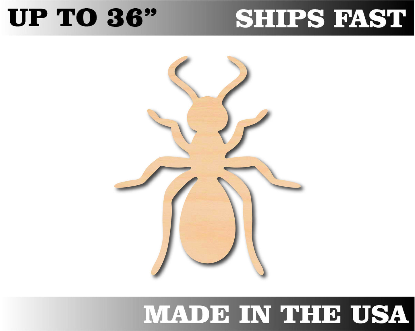 Unfinished Wooden Ant Shape | Craft Supply **Bulk Pricing Available**  SHIPS FAST*thicknesses are NOMINAL*