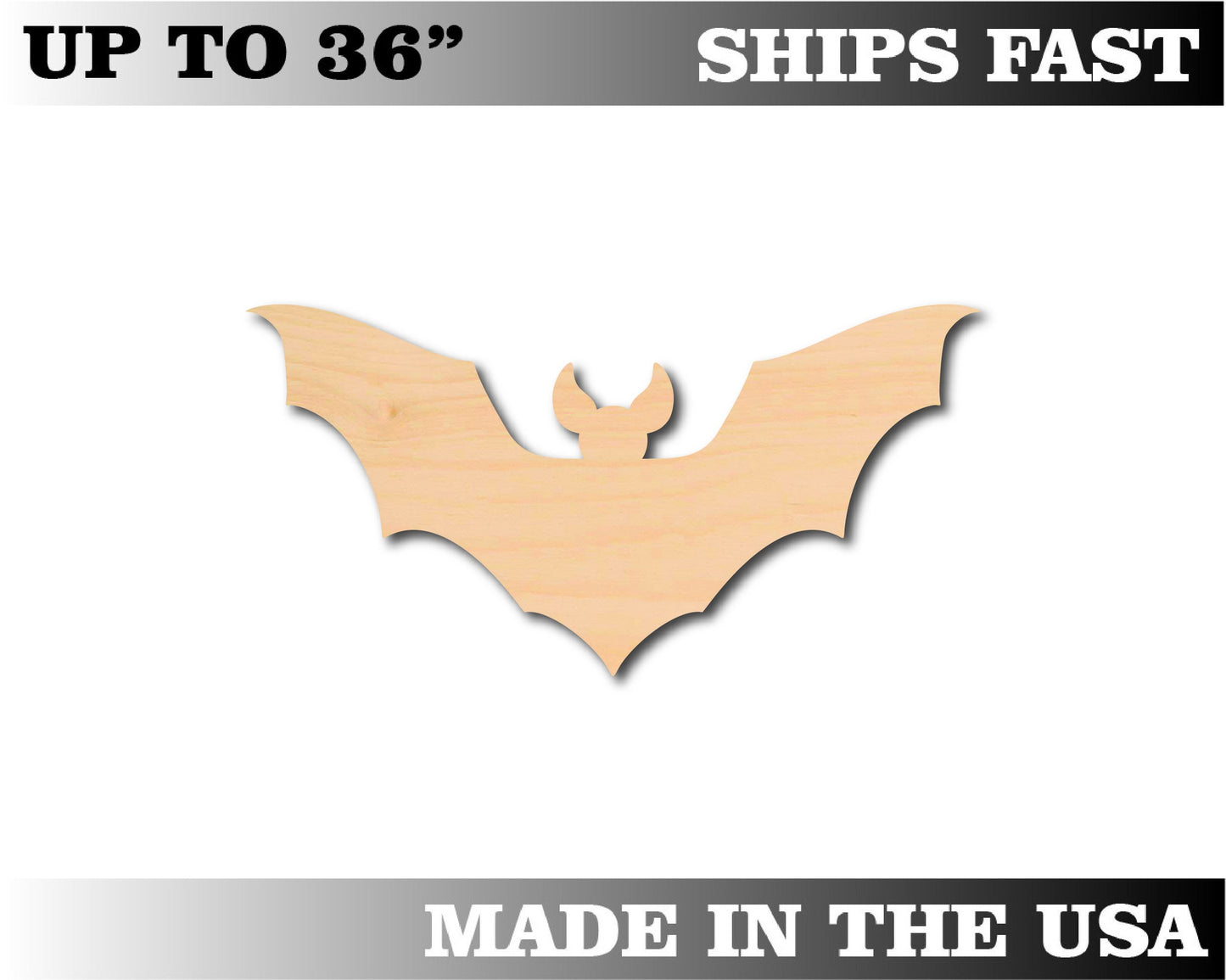 Unfinished Wooden Bat Shape | Craft Supply **Bulk Pricing Available**  SHIPS FAST*thicknesses are NOMINAL*