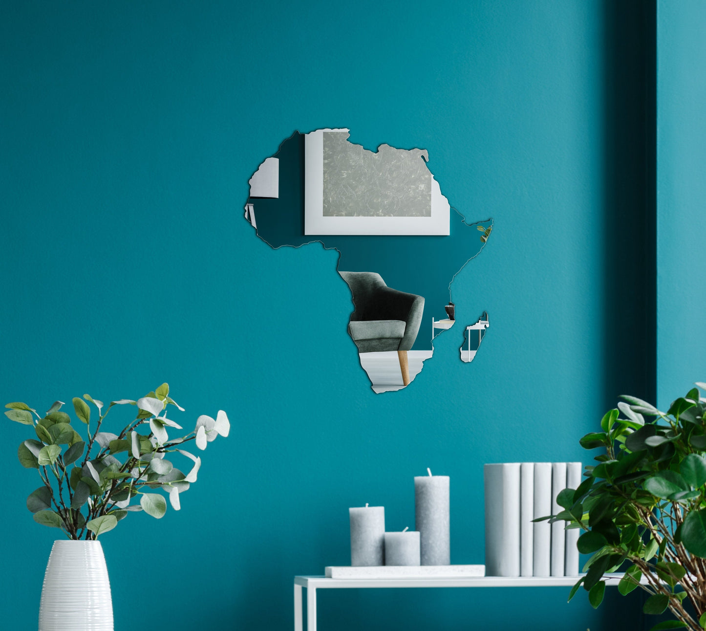 Decorative Africa Shaped Acrylic Mirror | Many Continent Shapes Available