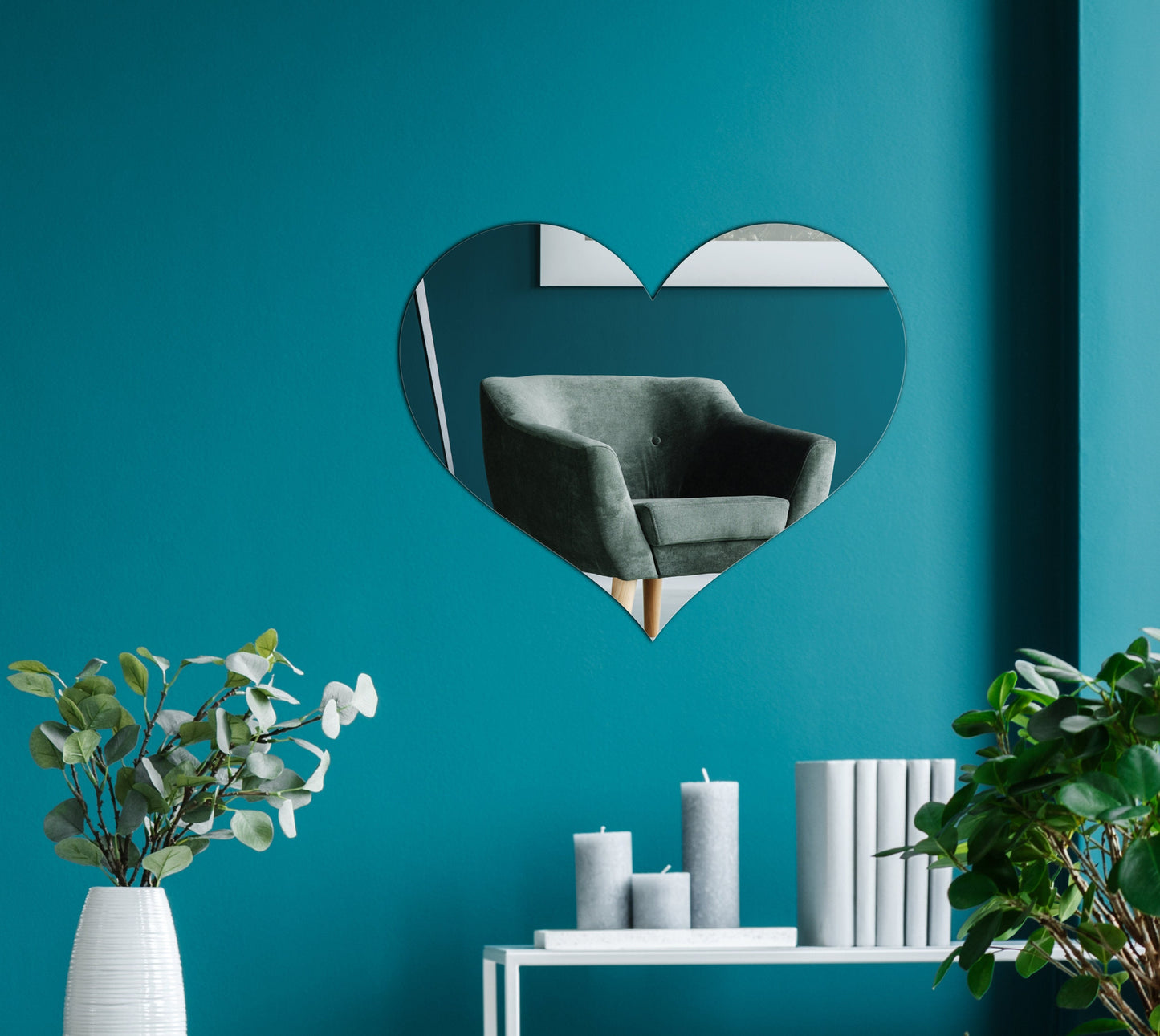 Decorative Heart V1 Shaped Acrylic Mirror | Many Heart Shapes Available