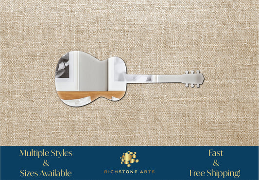 Decorative Acoustic Guitar Shaped Acrylic Mirror | Many Shapes Available