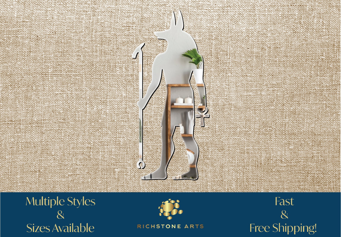 Decorative Anubis Shaped Acrylic Mirror | Many Shapes Available