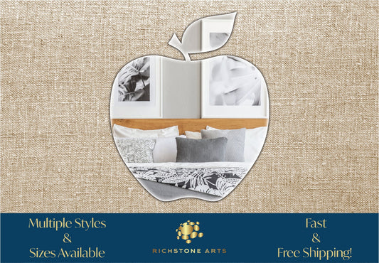 Decorative Apple Shaped Acrylic Mirror | Many Shapes Available