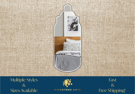 Decorative Baby Bottle Shaped Acrylic Mirror | Many Shapes Available