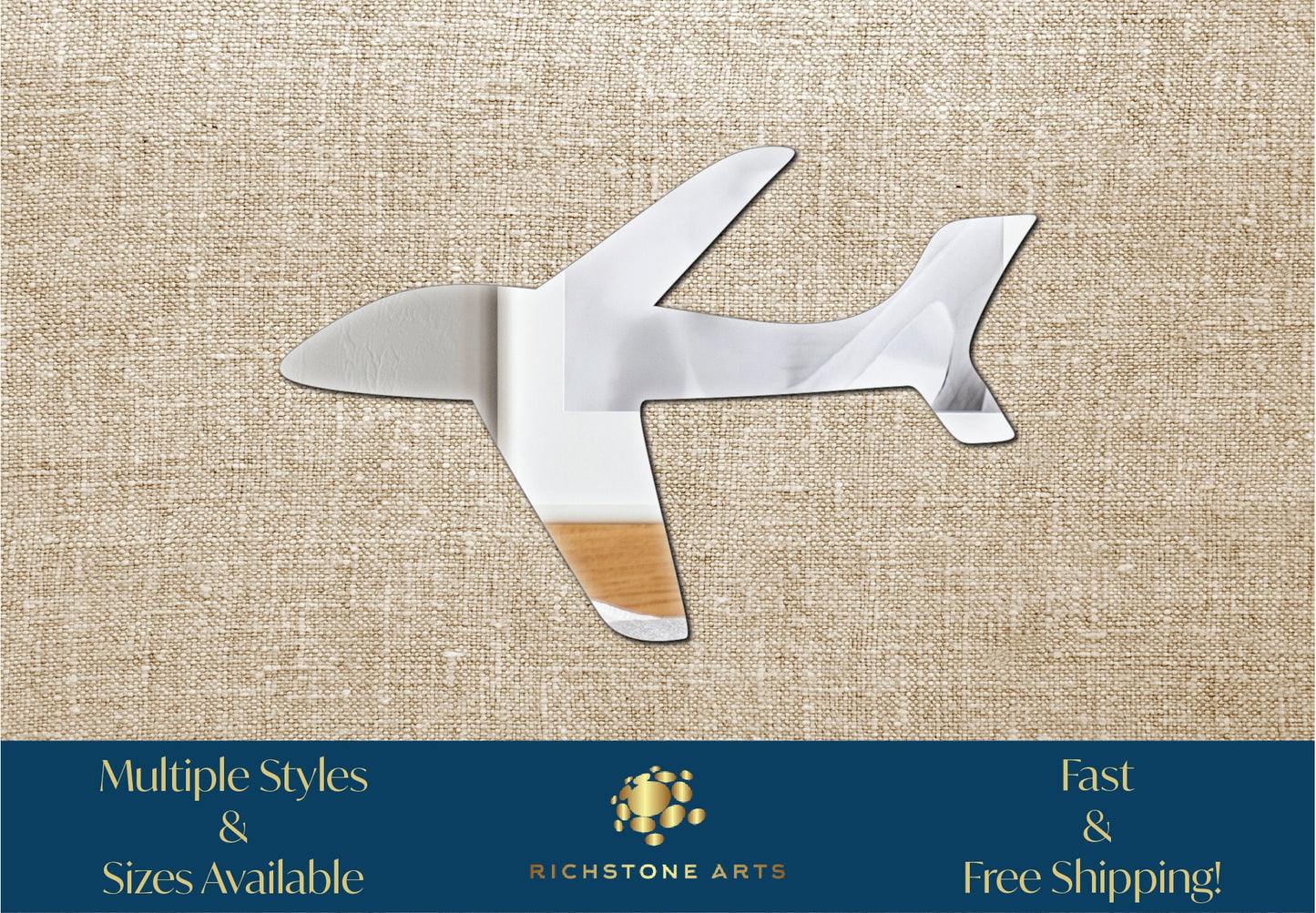 Decorative Airplane Shaped Acrylic Mirror | Many Shapes Available