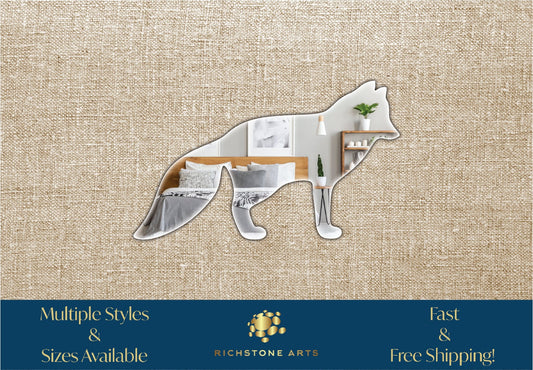 Decorative Arctic Fox Shaped Acrylic Mirror | Many Shapes Available