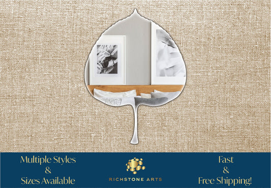 Decorative Aspen Leaf Shaped Acrylic Mirror | Many Shapes Available