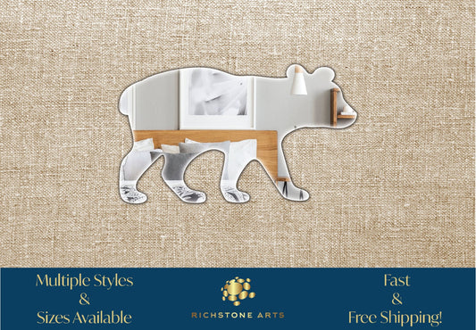 Decorative Bear Cub Shaped Acrylic Mirror | Many Shapes Available