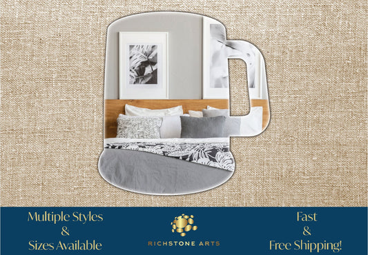 Decorative Beer Mug Shaped Acrylic Mirror | Many Shapes Available