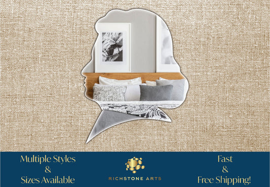 Decorative Beethoven Shaped Acrylic Mirror | Many Shapes Available