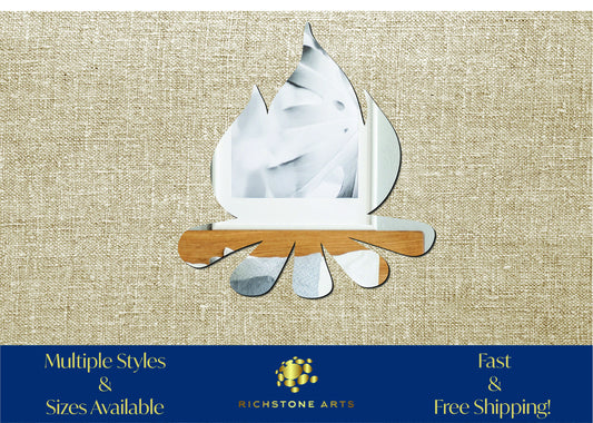 Decorative Campfire Shaped Acrylic Mirror | Many Shapes Available