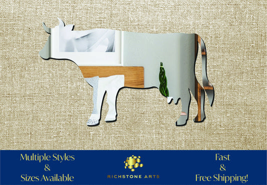 Decorative Cow Shaped Acrylic Mirror | Many Shapes Available