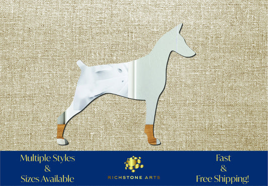 Decorative Doberman Shaped Acrylic Mirror | Many Shapes Available