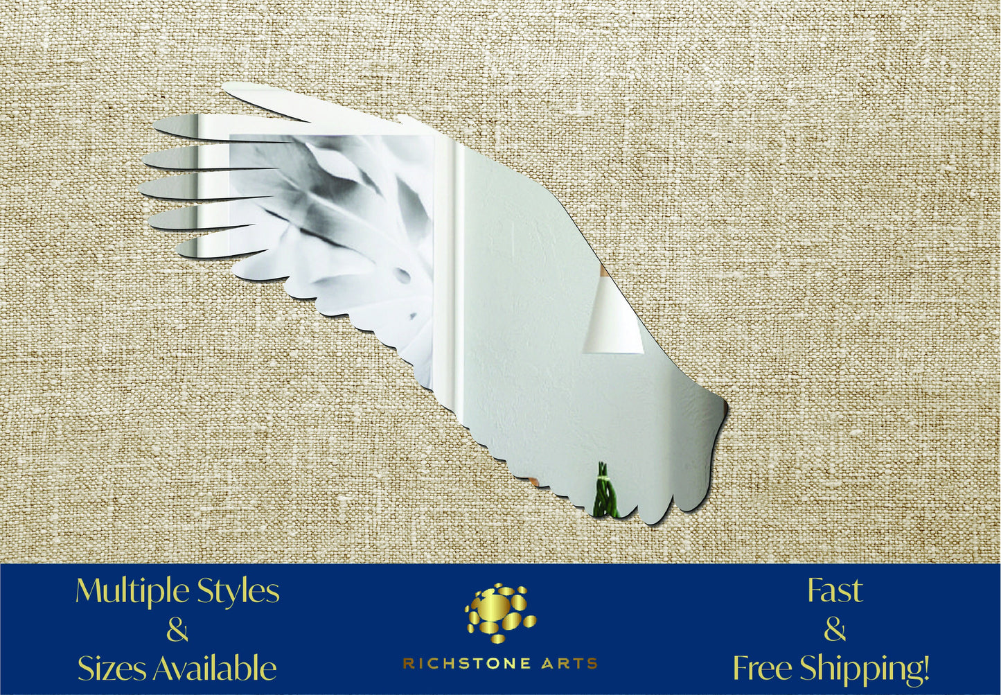 Decorative Eagle Wing Shaped Acrylic Mirror | Many Shapes Available