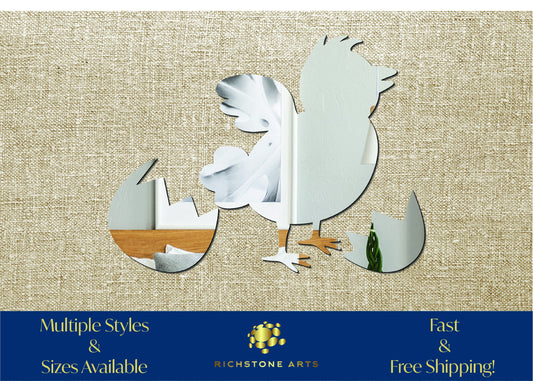 Decorative Easter Chick Shaped Acrylic Mirror | Many Shapes Available