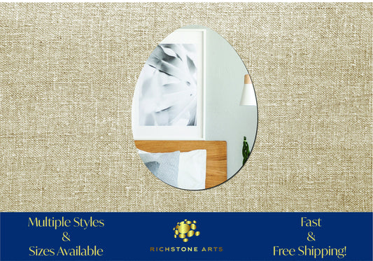 Decorative Egg Shaped Acrylic Mirror | Many Shapes Available