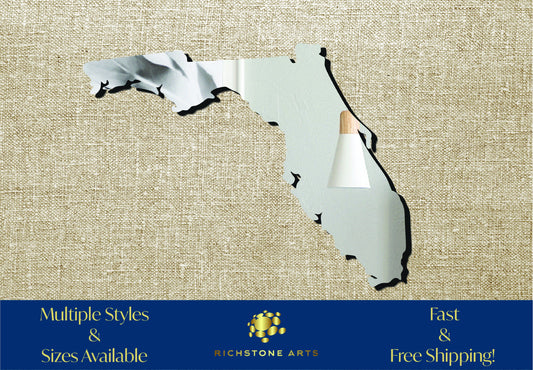 Decorative Florida Shaped Acrylic Mirror | Many Shapes Available