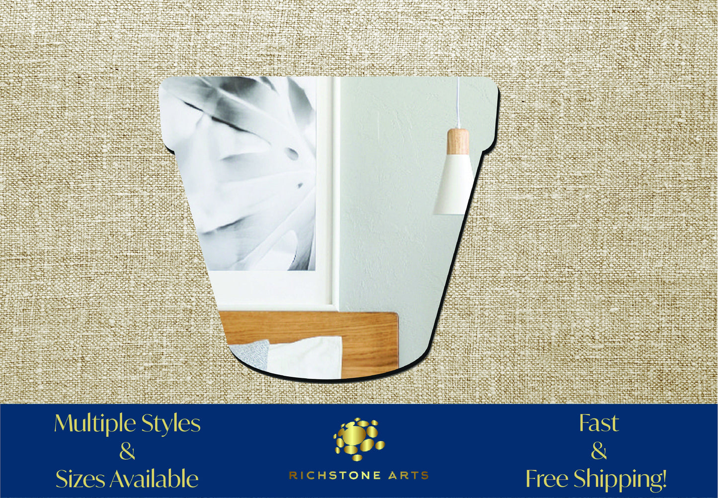 Decorative Flower Pot Shaped Acrylic Mirror | Many Shapes Available