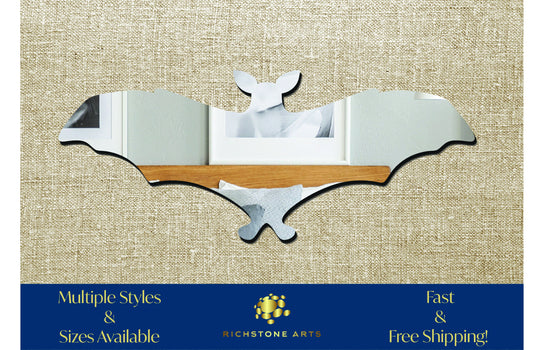 Decorative Flying Bat Shaped Acrylic Mirror | Many Shapes Available