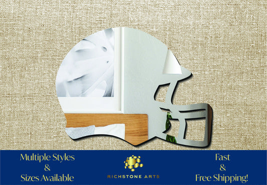 Decorative Football Helmet Shaped Acrylic Mirror | Many Shapes Available