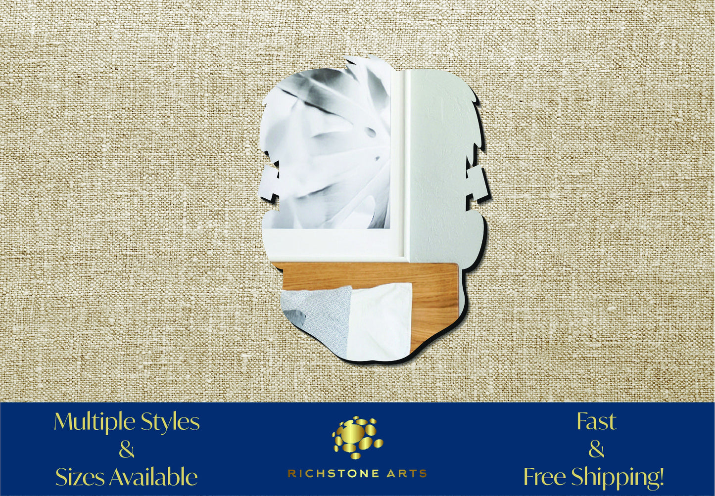 Decorative Frankenstein Head Shaped Acrylic Mirror | Many Shapes Available