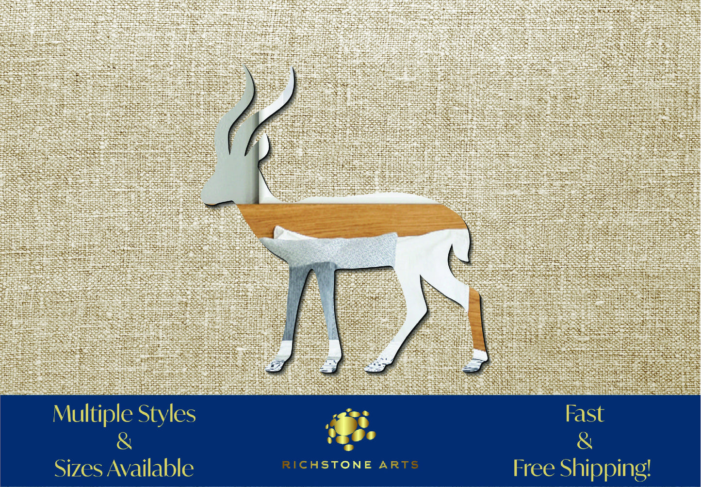 Decorative Gazelle Shaped Acrylic Mirror | Many Shapes Available