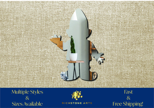 Decorative Gnome Shaped Acrylic Mirror | Many Shapes Available