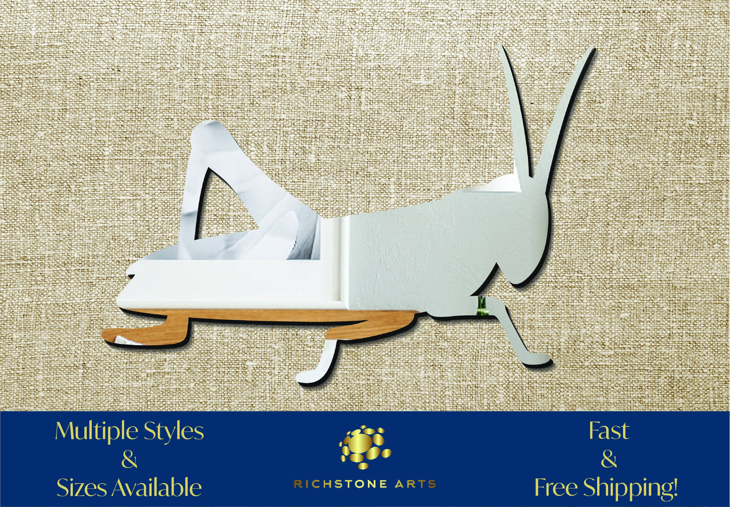 Decorative Grasshopper Shaped Acrylic Mirror | Many Shapes Available