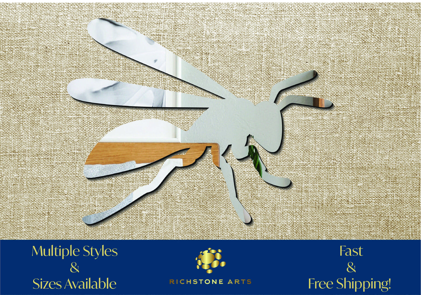 Decorative Hornet Shaped Acrylic Mirror | Many Shapes Available