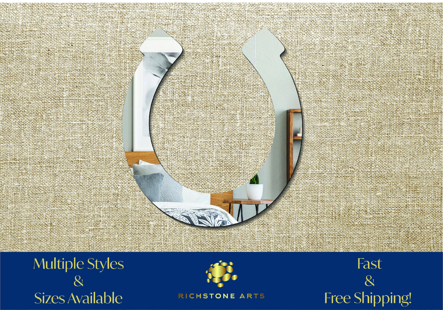 Decorative Horseshoe Shaped Acrylic Mirror | Many Shapes Available