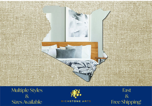 Decorative Kenya Shaped Acrylic Mirror | Many Shapes Available